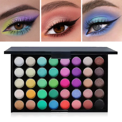 40 Colors Glitter Eyeshadow Palette Matte Waterproof Long Lasting Pressed Powder Cosmetics Kit Fashion Women Eye Makeup palette - Girlz Girl