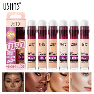 USHAS Sponge Tip Foundation Holding Concealer No Makeup Removal Waterproof Concealer 12 Colours Available - Girlz Girl