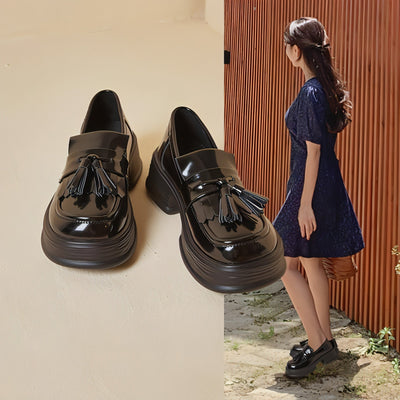 Ladies Tassel Japanese Leisure Small Leather Shoes Women - Girlz Girl