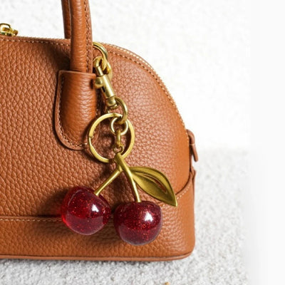 ZAKOL Fashion Red Cherry Keychain Summer Fruits Cherries Pendant Keyring For Women Men Jewelry Bag Accessories Gift - Girlz Girl