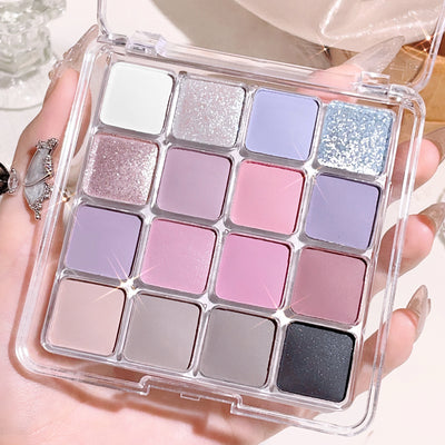 Sixteen-color sunset magic eye shadow plate pearl matte earth color Korean makeup eye shadow - Girlz Girl