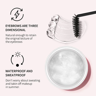 Eyebrow Styling Gel 3D Feathery Wild Brow Wax Waterproof Long Lasting Easy To Wear Shaping Eyebrows Makeup Sculpt Soap Cosmetics - Girlz Girl