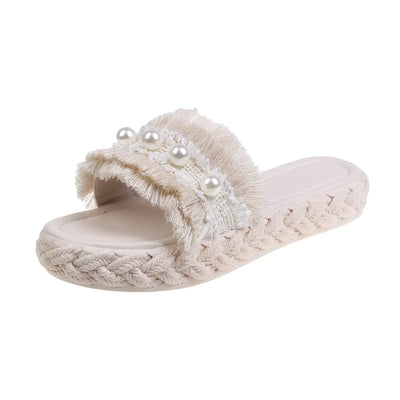Korean Style Rubber Faux Leather Slippers - Girlz Girl
