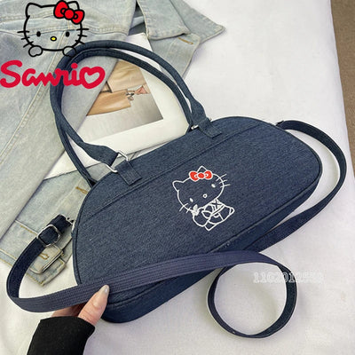 Sanrio Hello Kitty New Women's Handbag Fashion Trend Women's Shoulder Messenger Bag Cartoon Cute Shoulder Bag High Quality - Girlz Girl