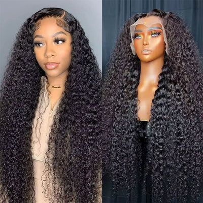 Deep Wave Lace Frontal Wigs Human Hair 200 Density Curly Wigs For women 13x6 Hd Lace Frontal Wig 13x4 Water Wave Lace Front Wig - Girlz Girl