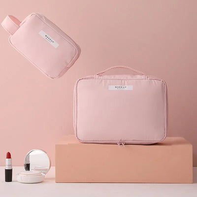 Travel Makeup Bag Water-resistant Toiletry Cosmetic Bag Portable Large Capacity Makeup Box Skincare Toiletry Storage Organizer - Girlz Girl