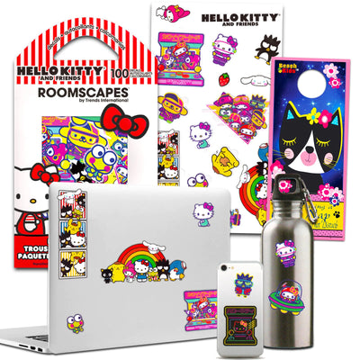 Hello Kitty Sticker Decal - Bundle with 100 Assorted Hello Kitty Decals for Laptops Cell Phones Water Bottles Plus Stickers (Hello Kitty Decals) - Girlz Girl